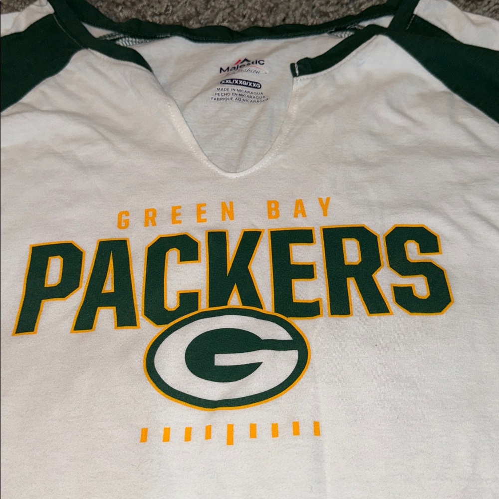 Green Bay Packers Long Sleeve Shirt Women’s XXL - Picture 3 of 7